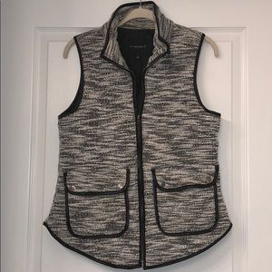 Black and white vest